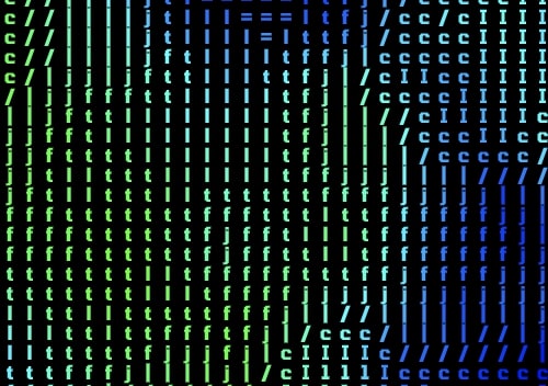 Noise field with letters